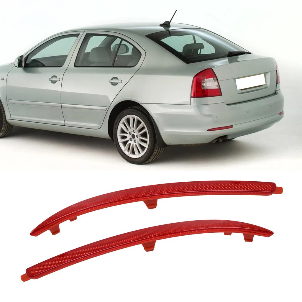 Auto Rear Bumper Reflectors Tail Light Warning Stop Lamp No Bulbs for Skoda Octavia MK2 2008 2009 2010 2012 2013 1Z0945105