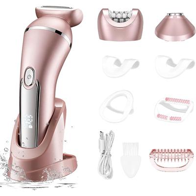 Abnehmbarer Kopf 3-in-1-Elektrorasierer für Frauen, Epilierer für Damen, Elektrorasierer-Set, Haarentferner für Gesicht, Kinn, Arme, Beine, Achseln, Bikini-Trimmer
