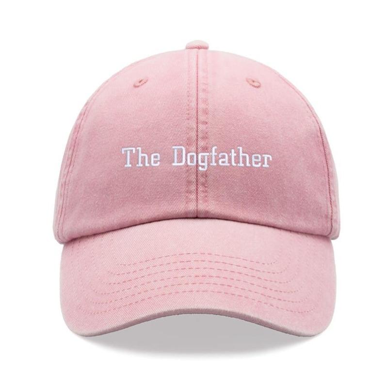 

1Pc Dogfather Baseball Caps Vintage Washed Unisex Dad Gorras Low Profile Adjustable Faded For Sports Hiking,Sun Beach Daliywear Adjustable