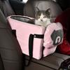 Front Seat Car Dog Bed Removable and Washable Center Console Car Travel Safety Seat for Cat Small Dog Travel Carrier Bag