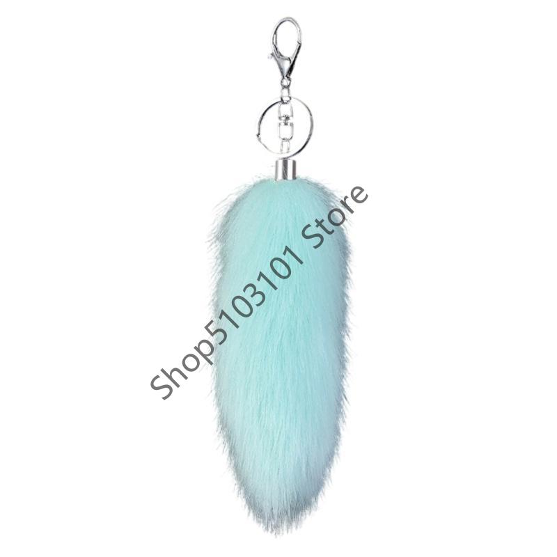 16cm Foxes Tail Keychain Faux Furs Foxes Tail Keyring Soft Furry Bag Hangings Charm Pendant Key Handbag Pendant Accessorise