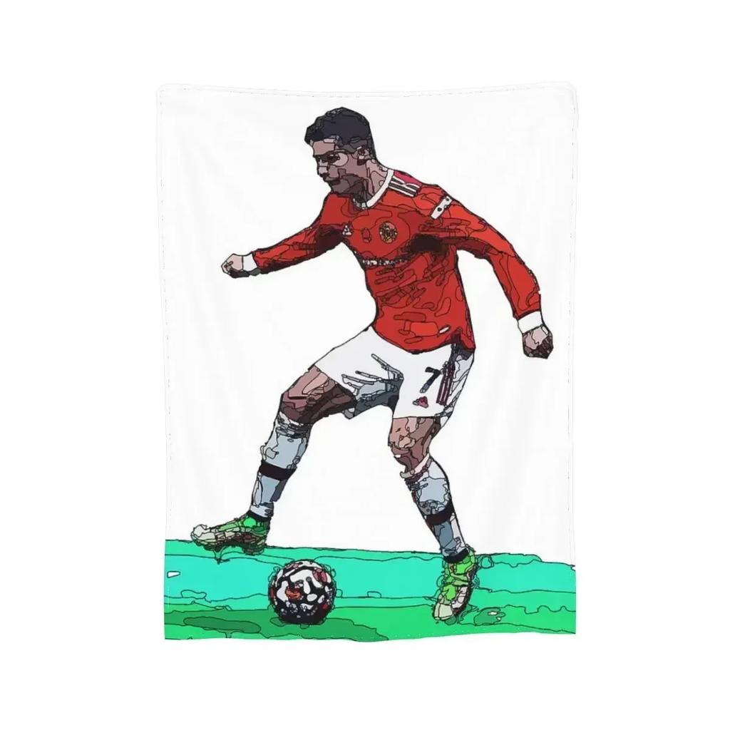 CR7 Cristiano Ronaldo Blankets Soft Warm Flannel Throw Blanket Bedding for Bed Living Room Picnic Travel Home Sofa
