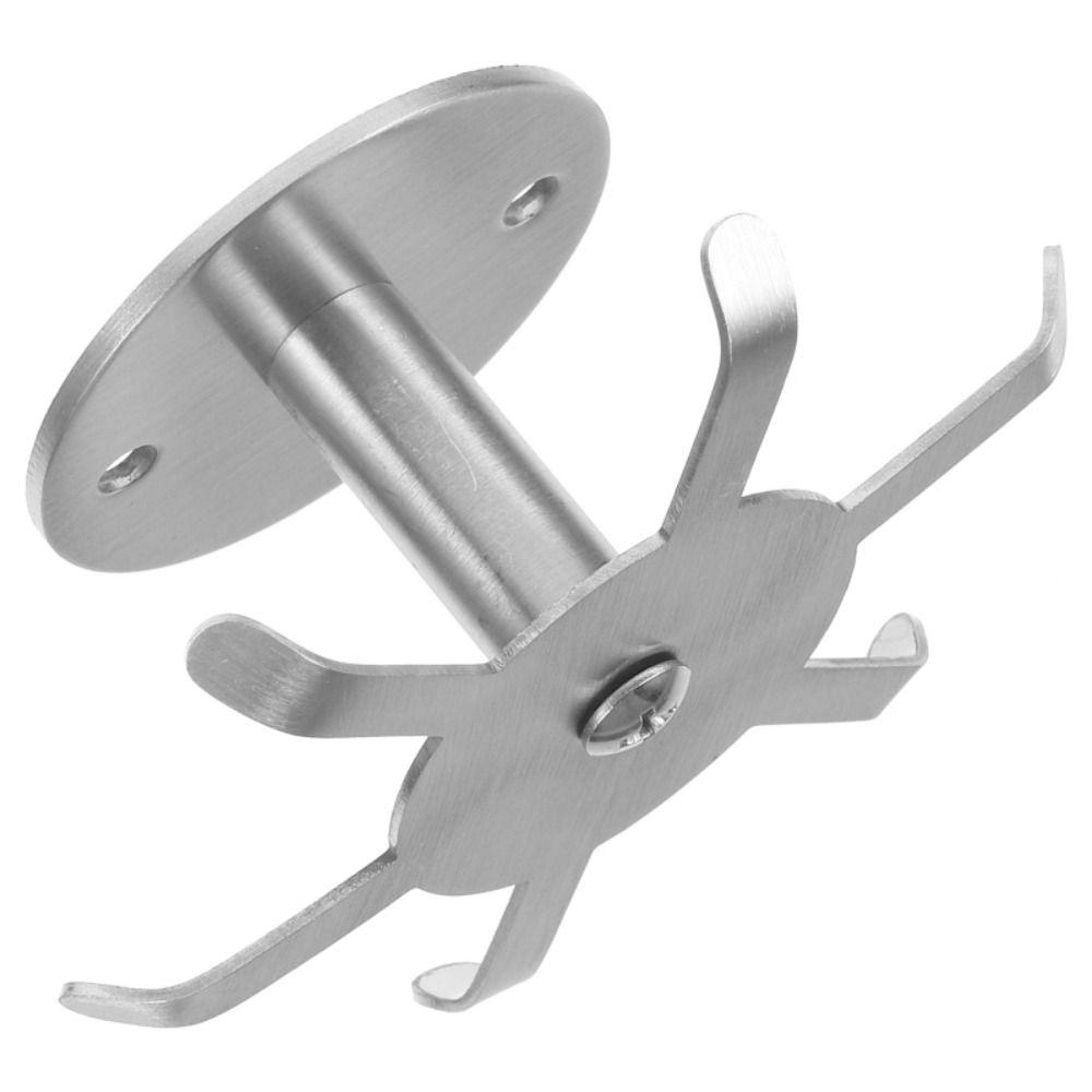 360 Degree Rotation Utensil Hanging Rack Stainless Steel Coat Hangers Sundries Hooks  Bathroom