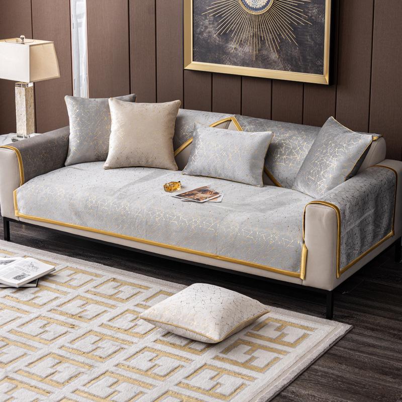 Chenille Sofa Cushion Four Seasons Universal Simple Modern Nordic Entry Lux Style Cover Backrest Towel Cover Cloth Non-Slip Cushion