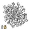 50pcs Retro Beard Hair Beads Barrel Shaped Hair Braiding Beads Alloy Jewelry Accessories