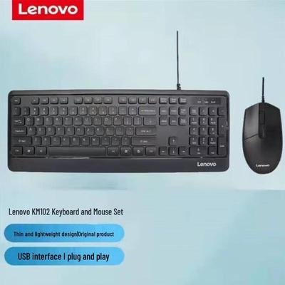 Lenovo KM102 Wired Keyboard and Mouse Combo