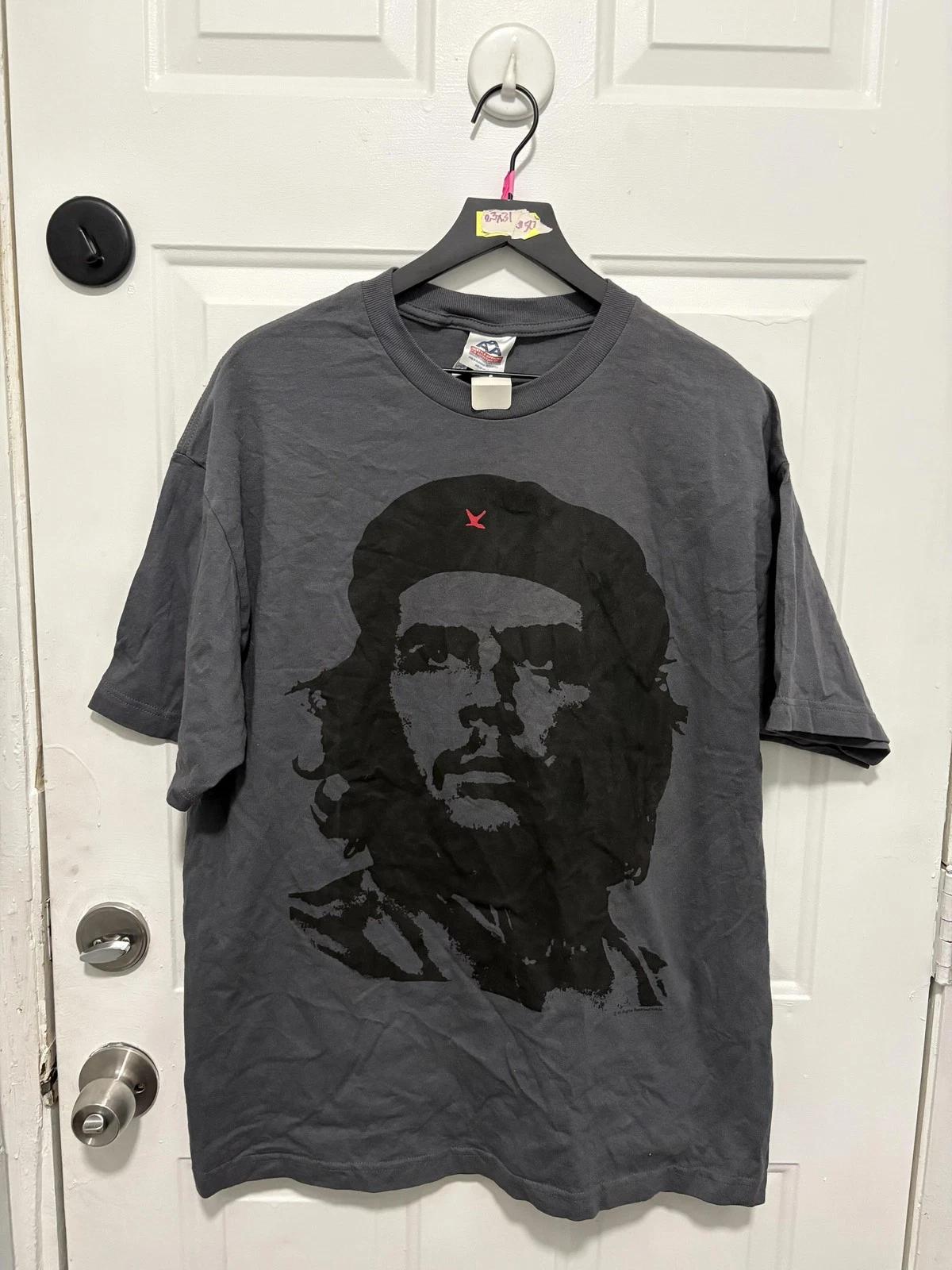 

Vintage Che Guevara Shirt Mens XL Gray Political Graphic Tee Revolution Y2K L