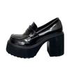 Mary Jane women's autumn new retro small man thick-soled heightening single shoes women