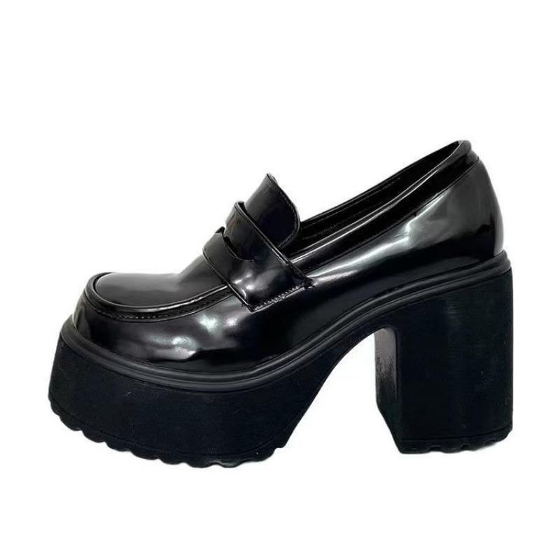 Mary Jane women's autumn new retro small man thick-soled heightening single shoes women