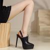 Sexy Pointed Toe High Heels Shoes Woman Sandals Platform Pumps Female Slippers Buckle Party Wedding Shoes Slingbacks Ladies Mule