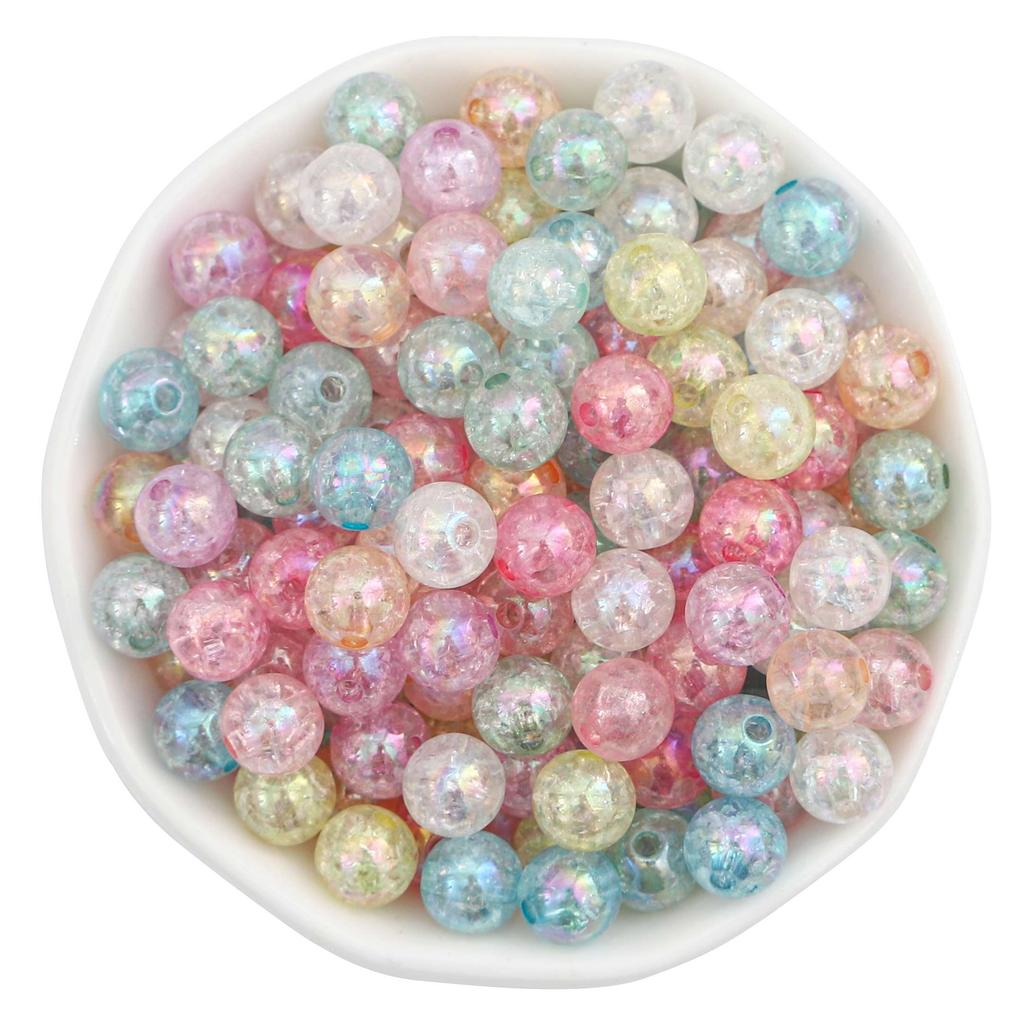 50pcs Acrylic Colorful Bubble Beads For DIY Necklace Jewelry Accessories