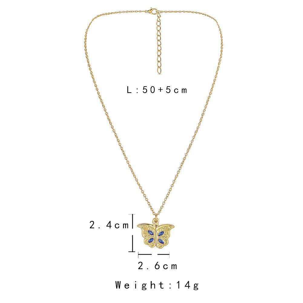 Open Locket Butterfly Pendant Necklace Birthday Party Jewelry I Love Heart Accessories