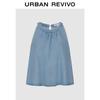 UR2026 Women's Pleated Sleeveless Denim Shirt