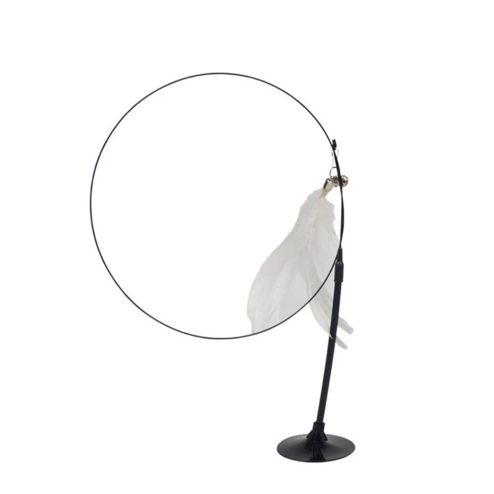 

80CM Cats Toys With Bell Feathers Wand New Cat Teasing Wand Cat Accesorios белый