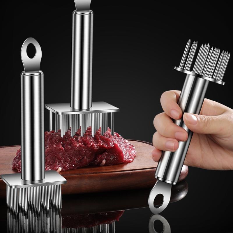 Adoucisseur de viande en acier inoxydable 304 Ultra Aiguisé 12/18/23/28 Aiguilles Maillet de Cuisine Outil Professionnel