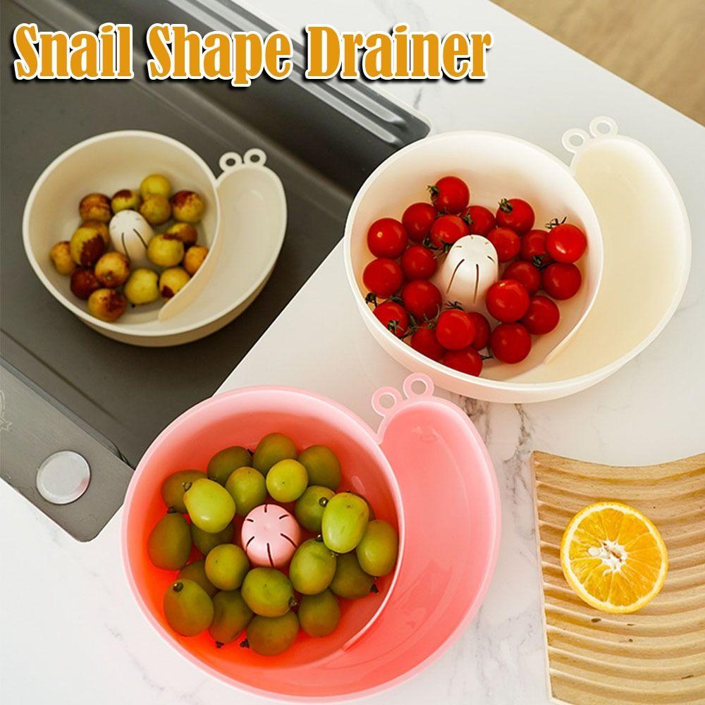 Snail Shape Vegetable Washer Portable Fruit Washing Basket New Drainer