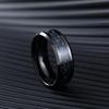 Klassischer 8-mm-Herrenring aus Titan-Edelstahl mit Inlay-Schwarz-Blau-Kohlefaser-Ring, Hochzeitsschmuck, Weihnachtsgeschenk-Zubehör