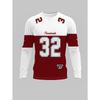 Patchwork Number 32 Letter Star Print Long Sleeve T-Shirt, American Sporty Casual Top