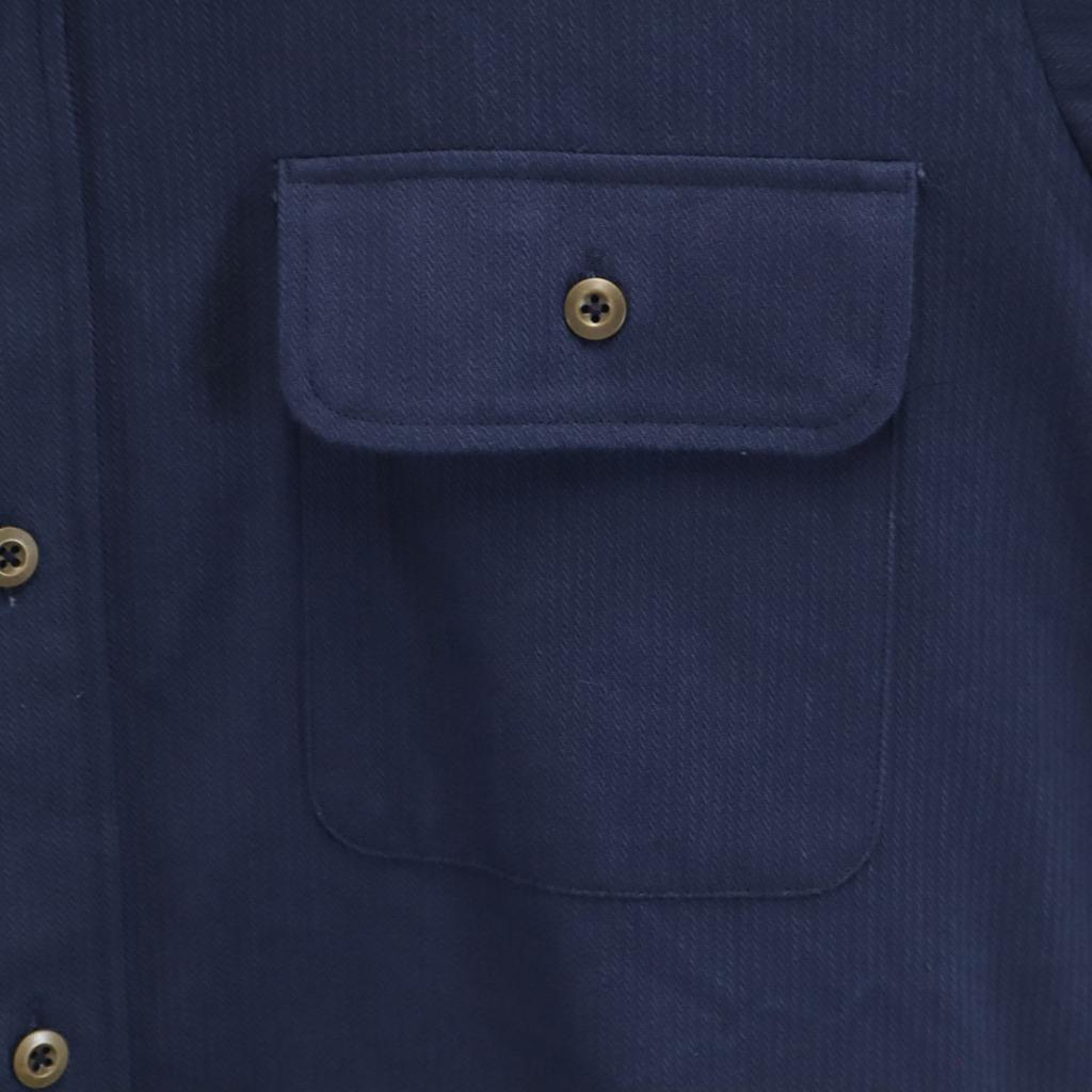 Atelier De Vetements Made In Japan Long Sleeve Shirt Navy Men's Used