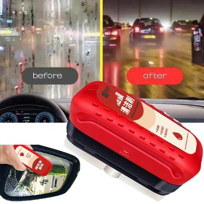 Car Glass Oil Film Remover 120ml Powerful Automotive Windshield Window Oil Film Sponge Cleaning Brush Auto Glass Stains Cleaner