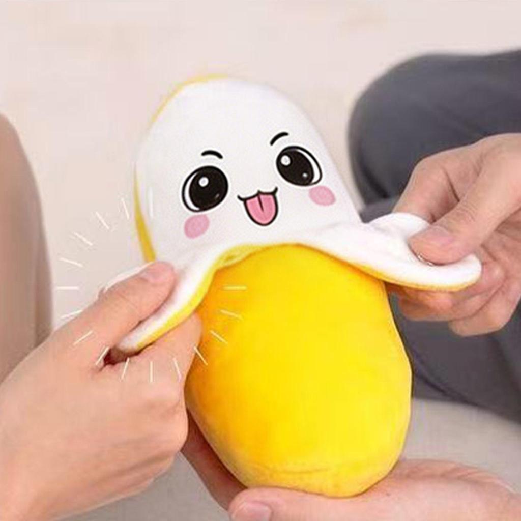 Creative Banana Pillow Human-sensing Banana Metronome Plush Toy Parent-child Interactive Banana Toy Birthday Gifts for Kids
