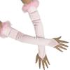 Elegant 1920s Party Fingerless Gloves for Women Long Length Arm Sleeves for Various Occasion Teaparty Dressingup Armwear