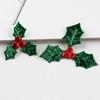 Happy Holiday! 100Pcs Christmas Cloth Holly Berry Clover Patch Party Tree Ornaments KTY