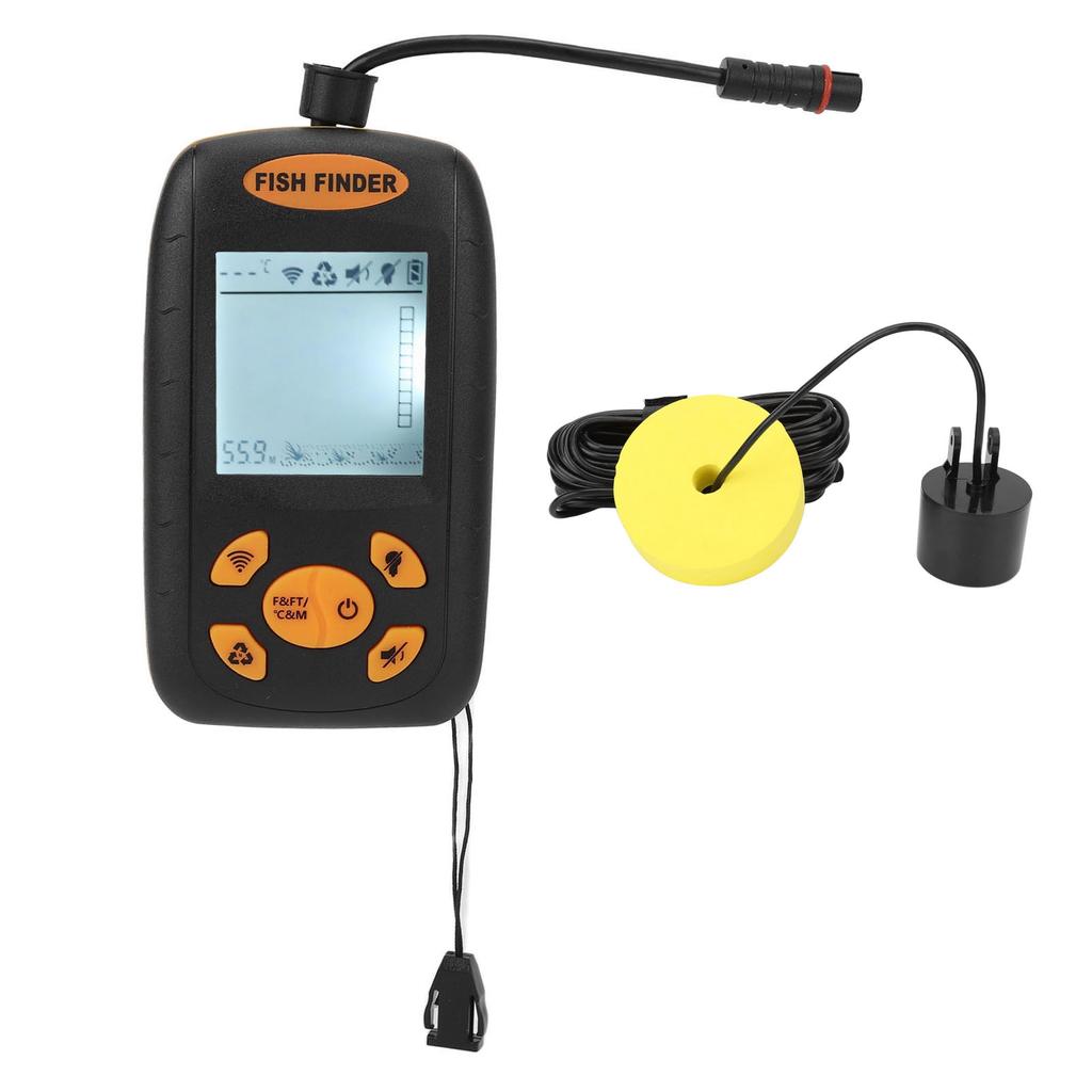 Fish Finder LCD Display Sonar Sensor Handheld Portable Fish Depth Finder for Kayak Boat Lake