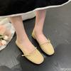 Fashion Square headed women's spring autumn shoes with shallow mouth thick heel  casual versatile simple comfortable daily women's shoes