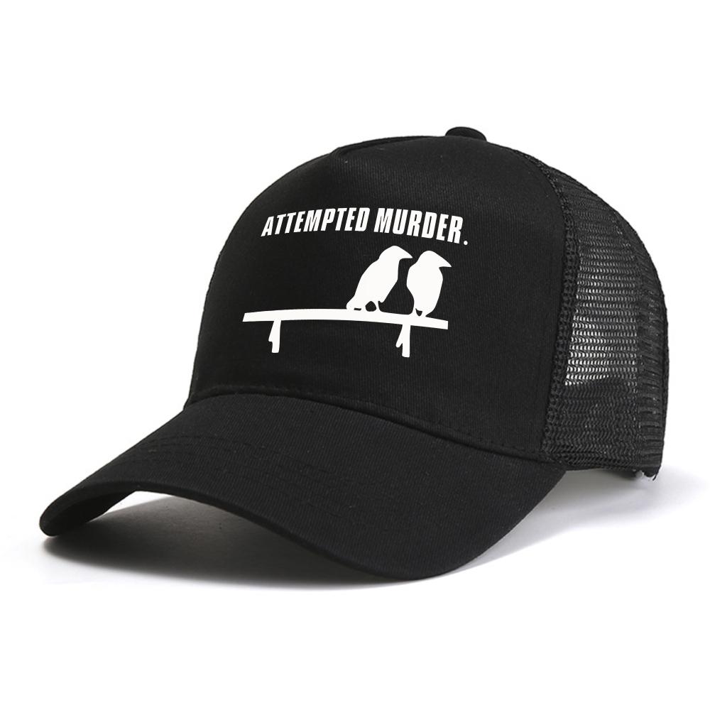Attempted Murder Printing Baseball Cap For Unisex Wowen Summer Fashion Breathable Sun Hat Casual Adjustable Mesh Cool Trucker Hats
