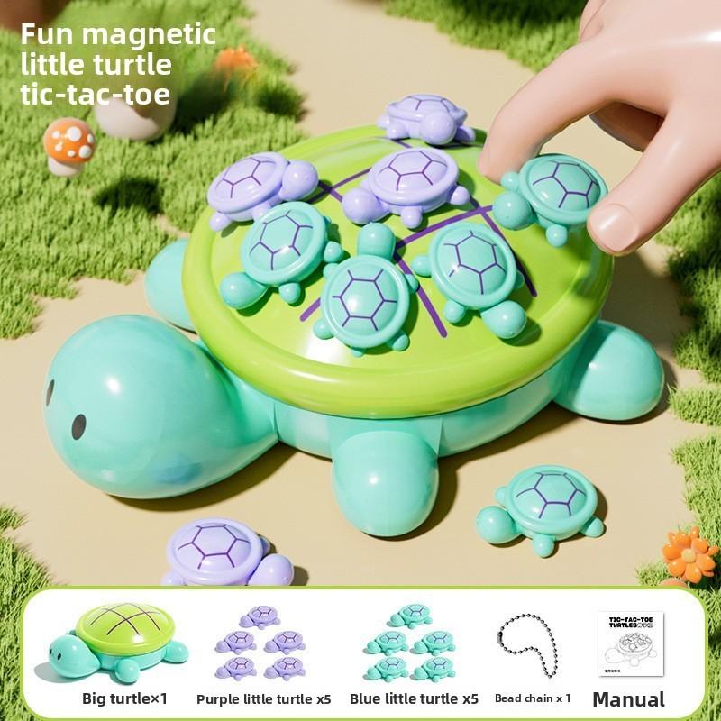 Tortoise Magnetic Tic Tac Toe Game For Kids Educational Interactive Toy