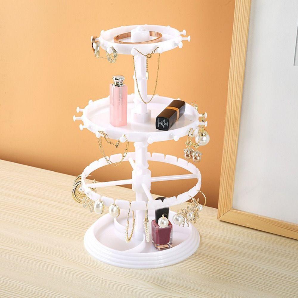 Plastic Jewelry Earring Holder 4 Layers Bracelet Holder Fashion Hair Ring Rack  Wedding