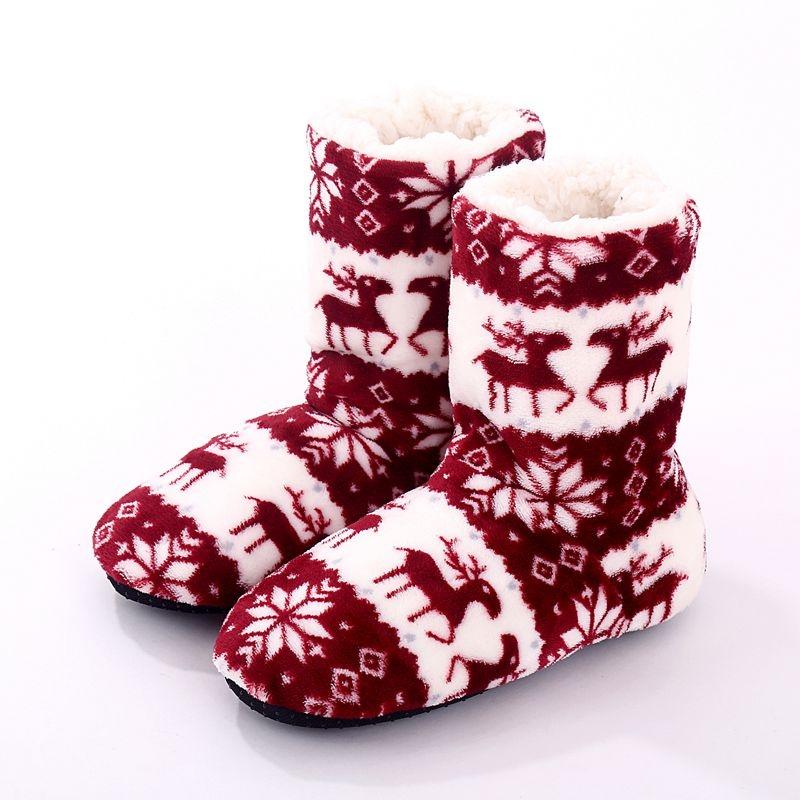 Christmas Elk Indoor Socks Winter Warm Soft Home Slippers Gril Floor Shoes Chirsitmas Deer Shoes