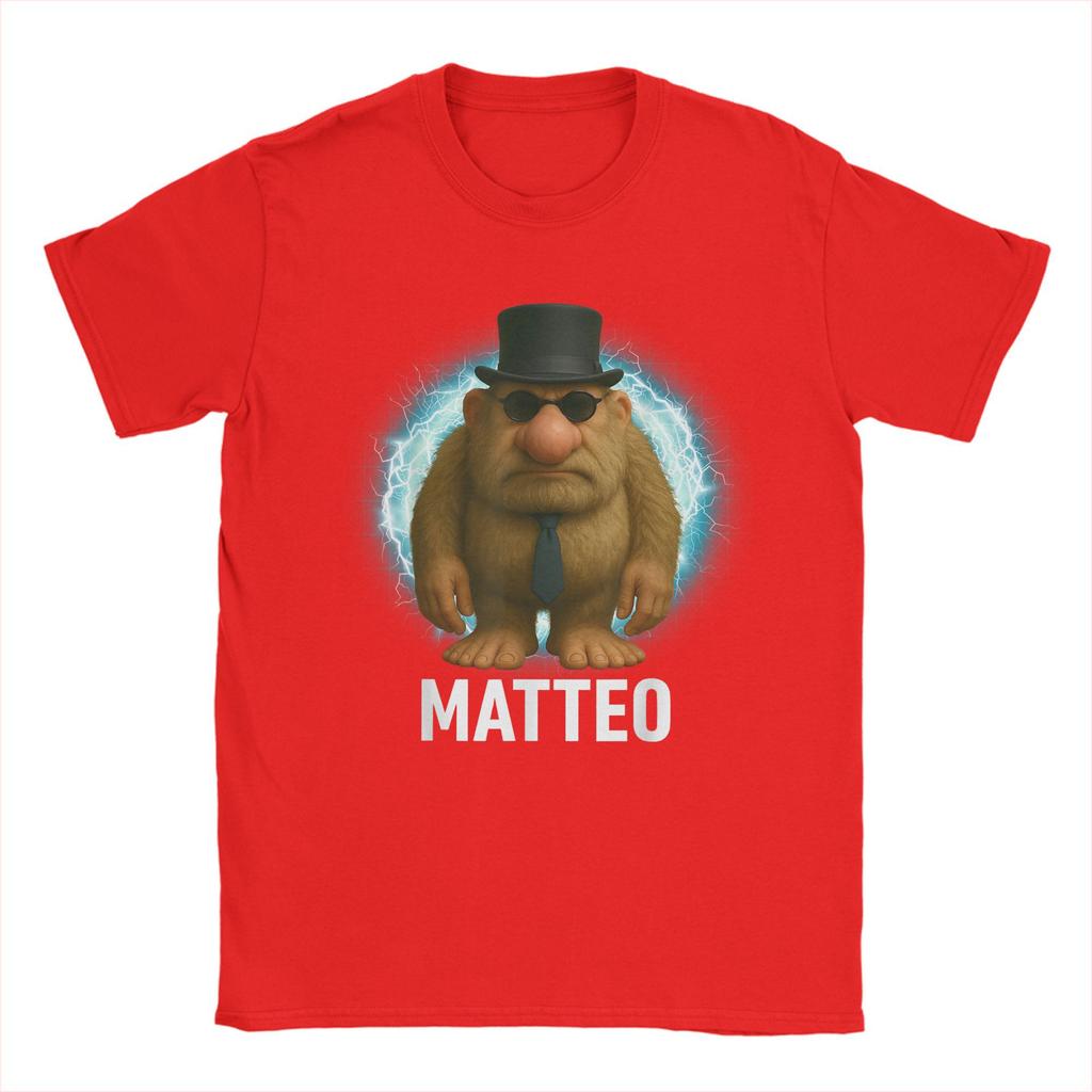 Matteo Mateo Matteooo Italian Brainrot Meme Cotton T-Shirt For Men Summer  Vintage T-Shirts O Neck Tees Plus Size Clothing
