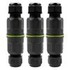 3er-Pack IP68 Wasserdichte Kabelverbinder für den Außenbereich mit schraubenloser Installation und UV-beständigem Material