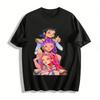 Anime Girl Group Print Long Sleeve Top Trendy E-sports Style Loose Casual Unisex Tee Pure Cotton T-shirt