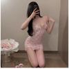Sexy Slip Nightdress With Removable Padded Bra Pink Floral Lace Pure Desire Style Young Women Home Lingerie