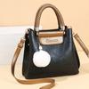 Ekte Mykt Skinn Håndveske Dame Koreansk Stil Bøtteveske Dame Casual Fargespill Stor Kapasitet Enkel Skulderveske