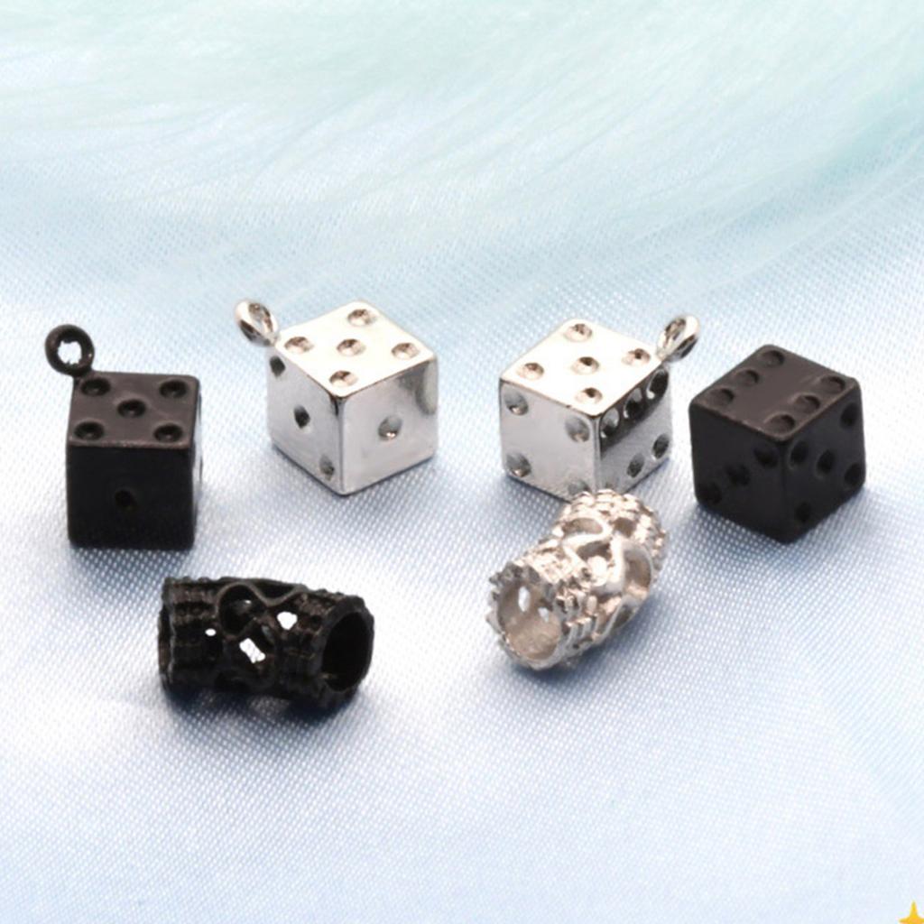 Sturdy Alloy Dices Charm Pendant Vintage Dragon Designs Fashion Jewelry Accessory for Necklace Bracelet Craft Supploes