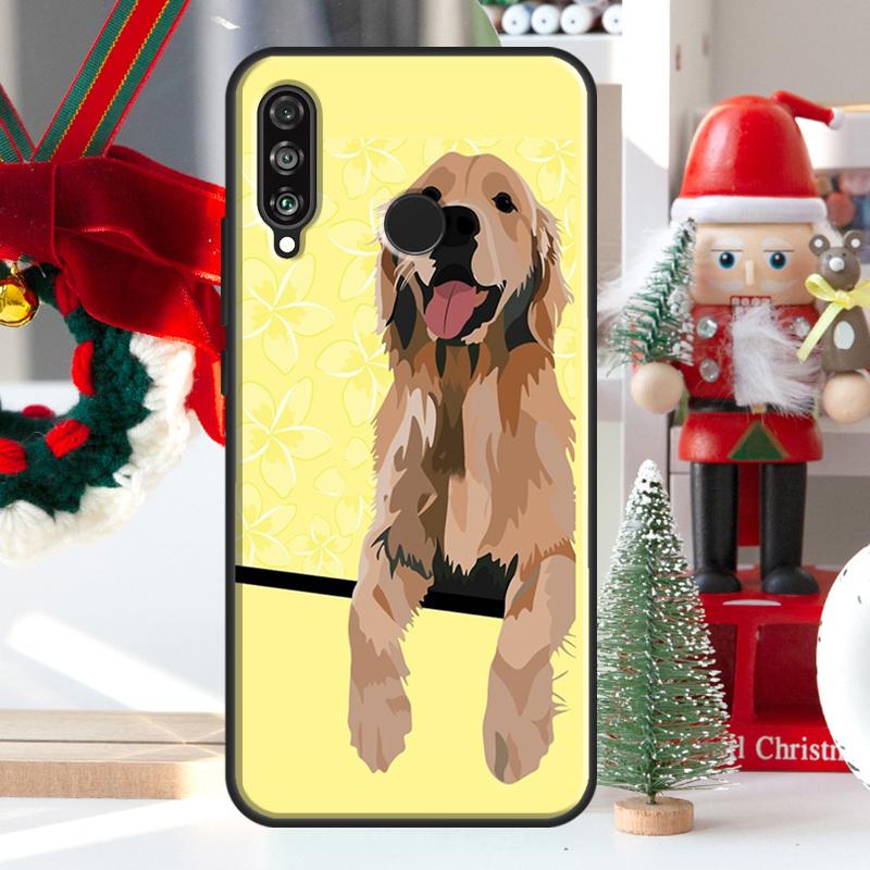 Cartoon Golden Retriever Dog For Huawei Nova 12i 11i 8i 12s Y73 Y72 Y61 Y91 Y90 Y70 Y60 9 10 SE P60 Pro P30 P40 Lite Case