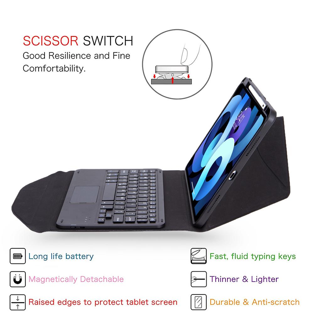 Touchpad Keyboard Case For Apple iPad Pro 11 Inch 2021 2020 Wireless Bluetooth Bracket Detachable Magnetic Protective Cover