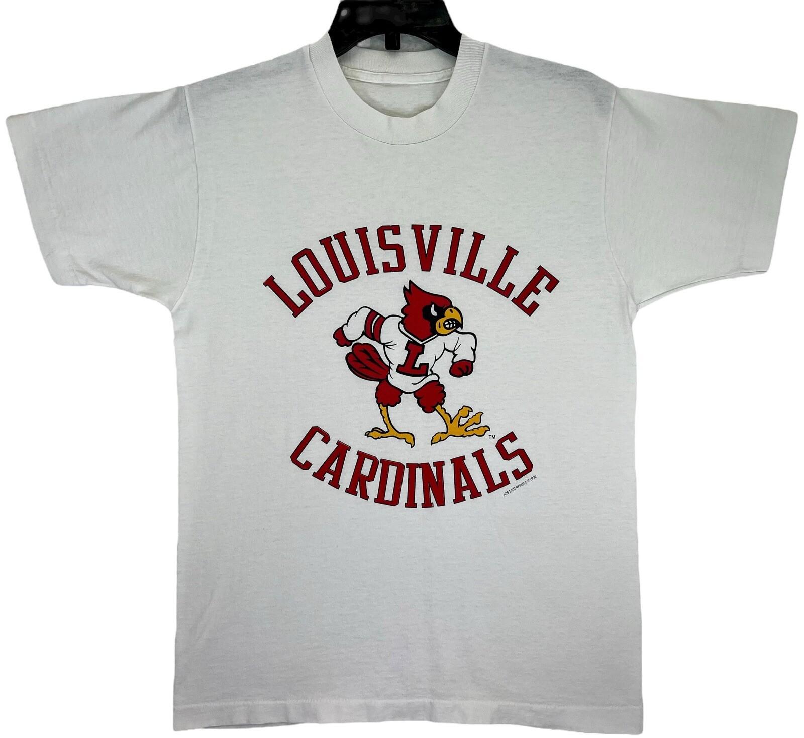Винтажная футболка Louisville Cardinals NCAA 90-х годов, размер Medium, спортивная, с одинарным швом, унисекс M