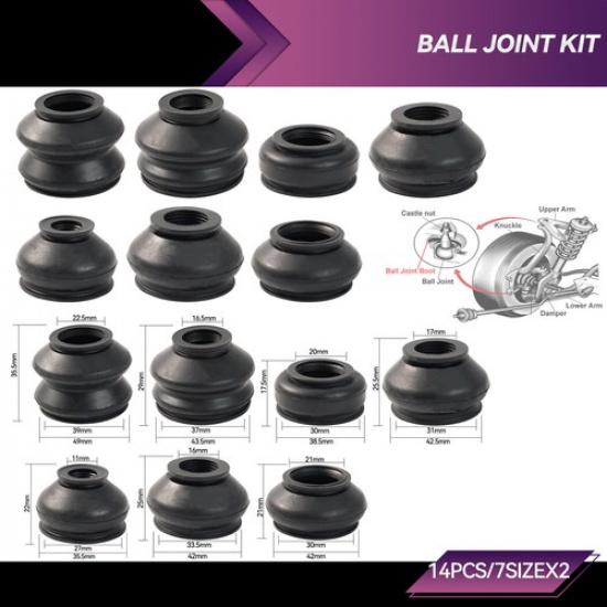 7РазмеровX2 Пыльник Шаровой Опоры Подвески Рулевого Управления Пыльник Рулевой Тяги