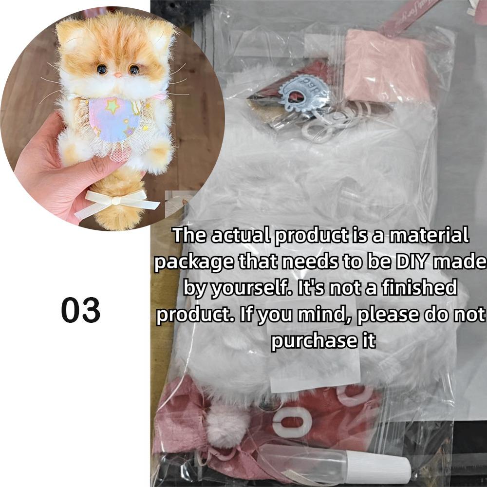 Keychain DIY Material Package Plush Twist Bar Kitten Doll Toy Twisty Stick Little Cat Pendant