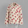 Felpa con Cappuccio a Fiore in Pile Polare, Felpa Nuova Moda Autunno e Inverno Europea e Americana, Calda Felpa di Lana, Maglione da Donna