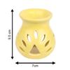 Aromabrenner aus Keramik | Duftdiffusor mit Kerzenfunktion, inklusive 1 Teelicht (Gelb ; 9.5Cm)