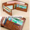 Men's RFID Blocking Genuine Leather Wallet  Vintage Short Multi Function Large Capacity Cow Skin Purse Money Clip