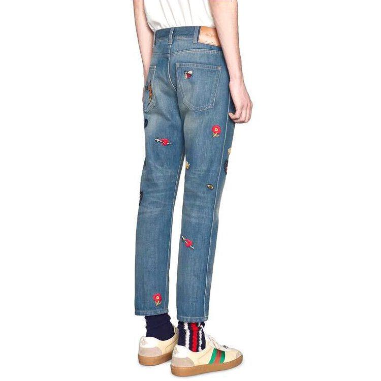 Gucci Jeans Men's Blue Moderate Straight Fit Pants 408637-XD836-4271