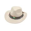 Ethnic Style Accessories Upturned Edge Felt Cowboy Hat Ethnic Style Suede Performance Dance Jazz Top Hat