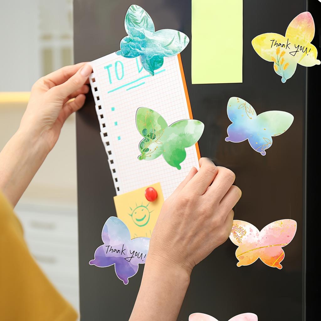 12 Pcs Colourful Butterfly Sticky Notes Memo Pads Office Stationery Handbook Stickers School Supplies